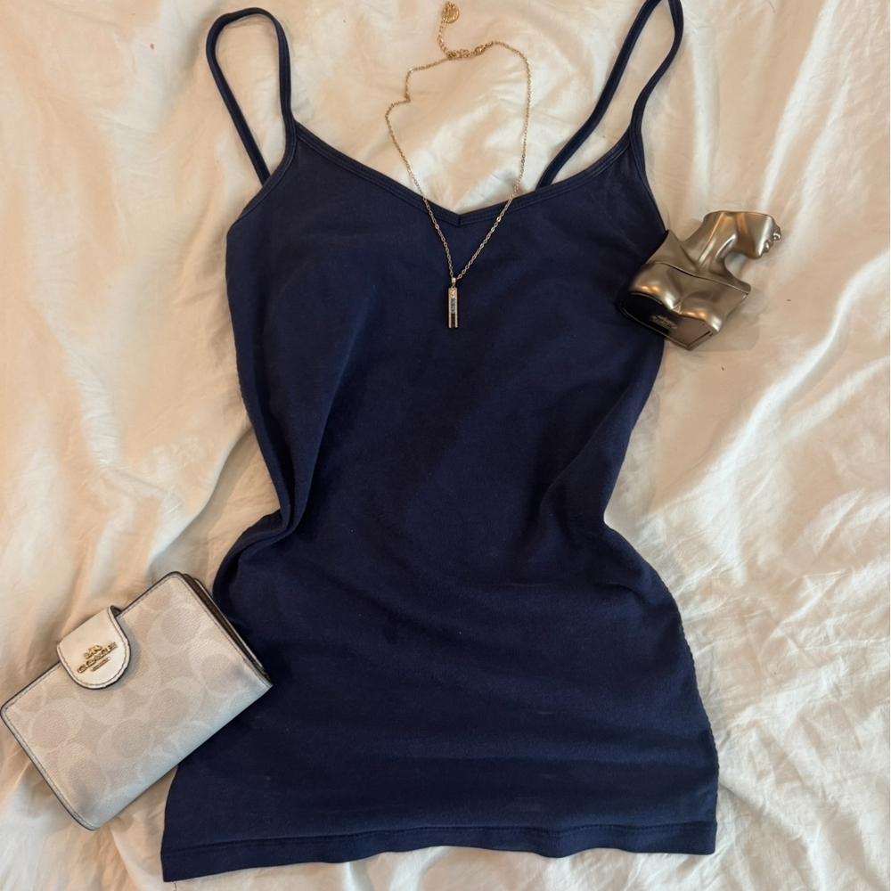 Chic Navy Spaghetti Strap Tank top